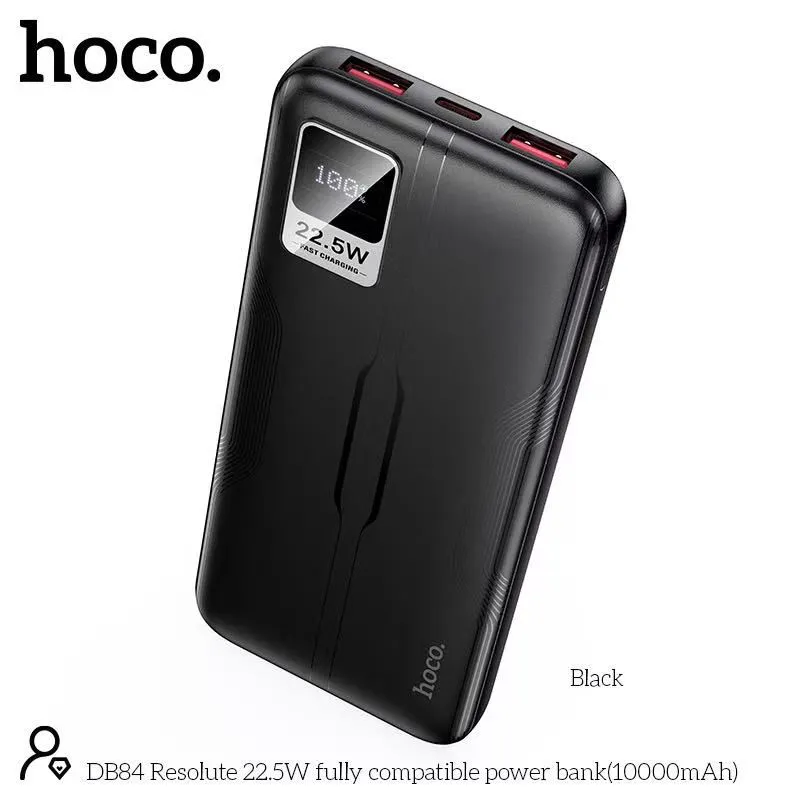 hoco db84 resolute 22.5w 10000mah power bank with usb a 22.5w and type c 20w pd fast charge output led digital display 222.6g abs pc body 3.webp hoco db84 resolute 22.5w 10000mah power bank with usb a 22.5w and type c 20w pd fast charge output led digital display 222.6g abs pc body 3.webp